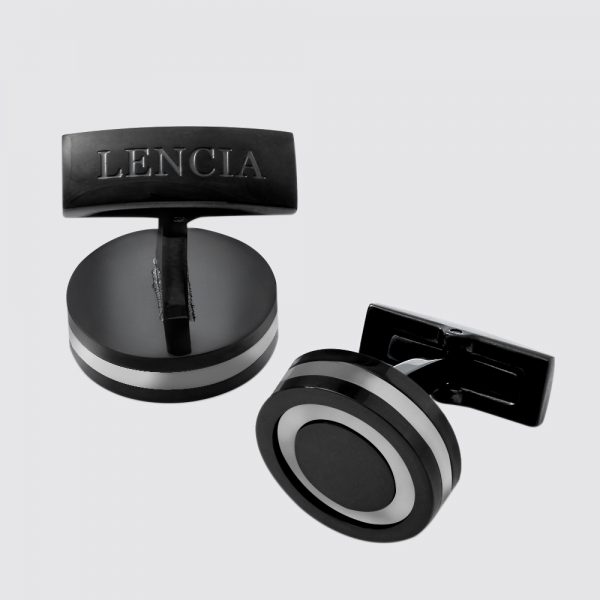 Lencia Cufflink Black And Silver - LCL-LS-1090.BS 1