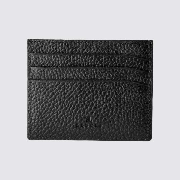 Lencia RFID Protected Floater DD Pattern Leather Card Holder LMWC-16668FDD-BLK Back