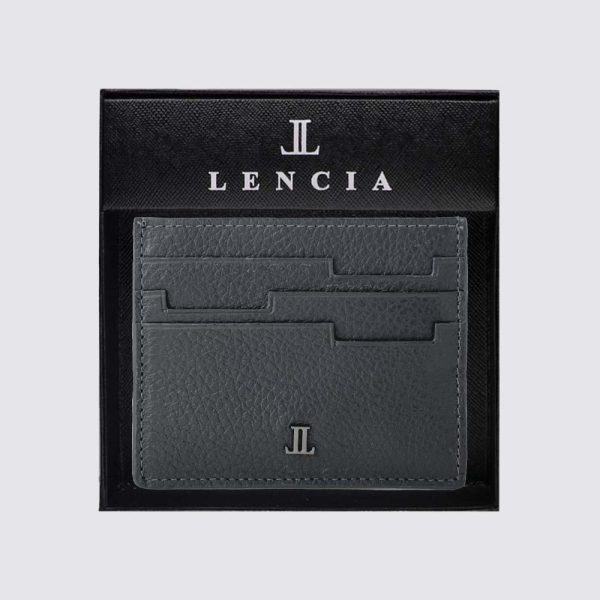 Lencia RFID Protected Floater DD Pattern Leather Card Holder LMWC-16669FDD-CBT With Box