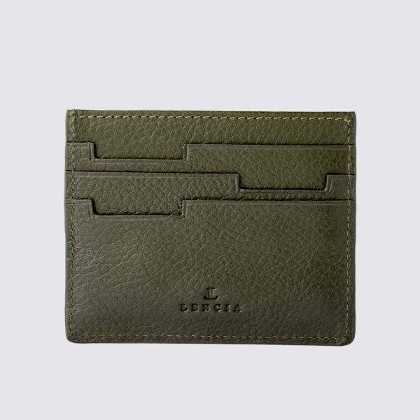 Lencia RFID Protected Floater DD Pattern Leather Card Holder LMWC-16669FDD-GRN Back