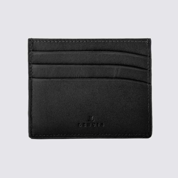 Lencia RFID Protected Lisborn Nappa(Horse Print) Pattern Leather Card Holder LMWC-16673HP-BLK Back
