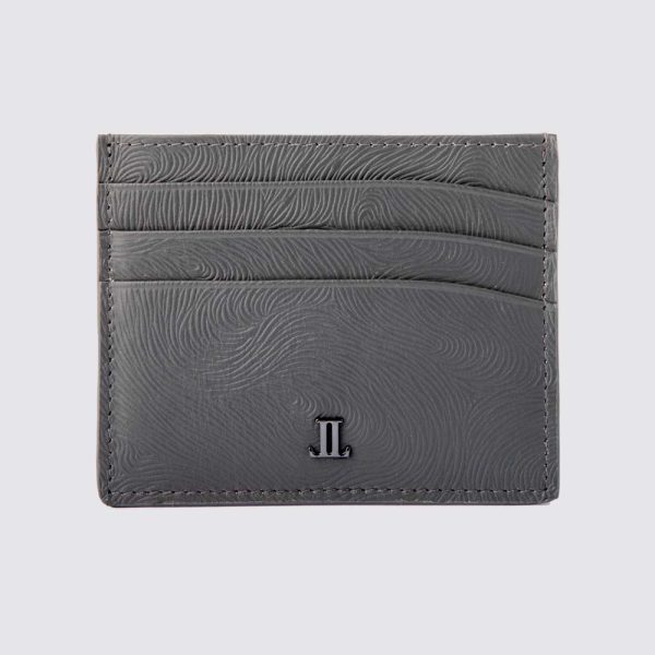 Lencia RFID Protected Lisborn Nappa(Horse Print) Pattern Leather Card Holder LMWC-16673HP-STN Front