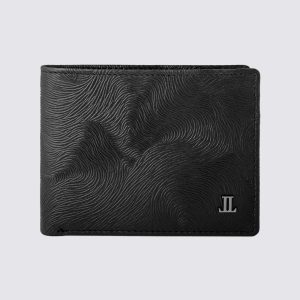 Lencia RFID Protected Lisborn Nappa(Horse Print) Pattern Men Leather Wallet LMW-16666HP-BLK Front