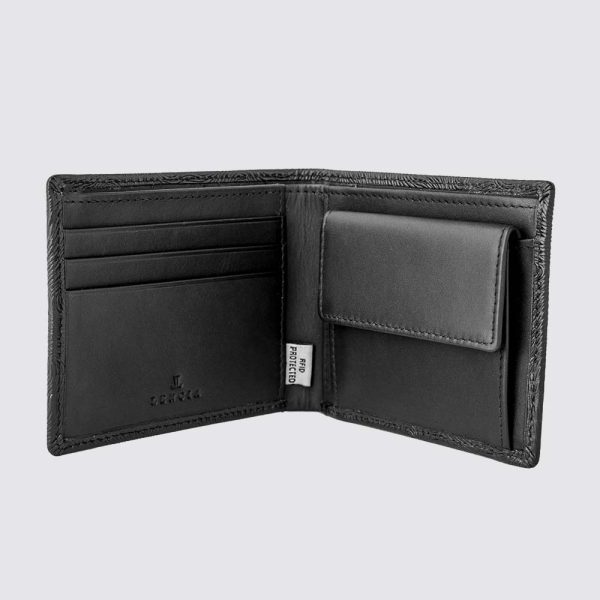 Lencia RFID Protected Lisborn Nappa(Horse Print) Pattern Men Leather Wallet LMW-16666HP-BLK Inside
