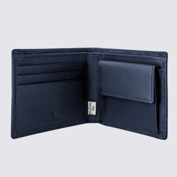 Lencia RFID Protected Lisborn Nappa(Horse Print) Pattern Men Leather Wallet LMW-16666HP-NVY Inside