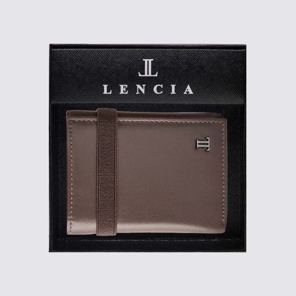 Lencia RFID Protected Scarlet Nappa Pattern Men Leather Wallet LMW-16671LSN-WLT With Box