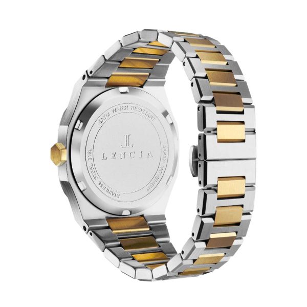 Lencia Women's Stainless Steel Analog Watch Back Silver Rosegold