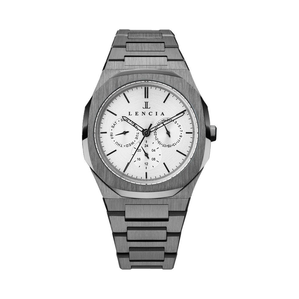 Lencia Men's Stainless Steel Chronograph Watch LC1015H8